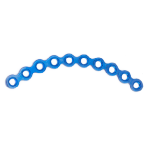 Orbita Plate With Continuous Hole (Without Bar) - 1.5 mm Mini Plate With Continuous Plate (Without Bar) - 10 Hole